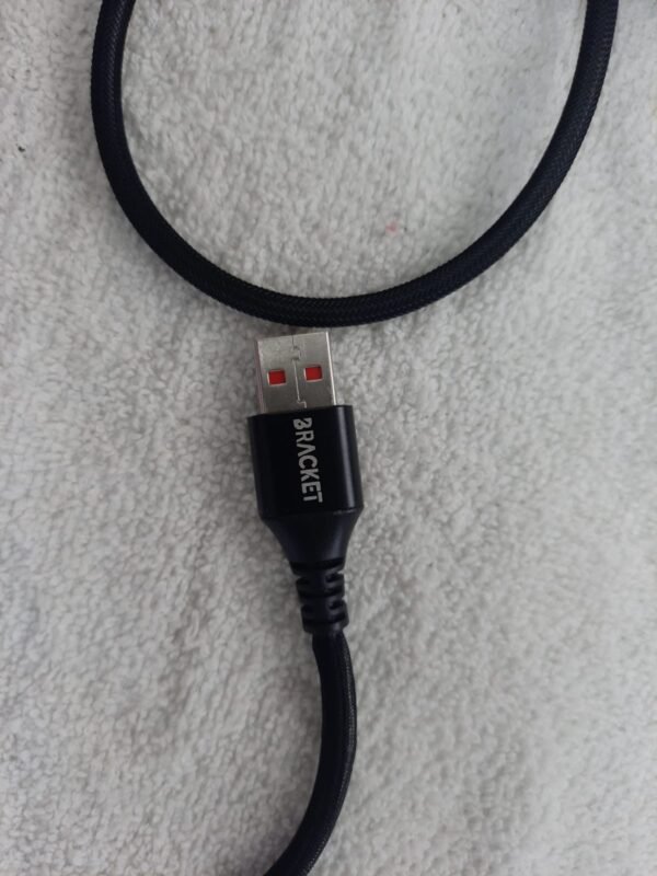 Bracket USB Type A to Type C Braided 1 Meter Super Fast Charging and Data Transfer Cable